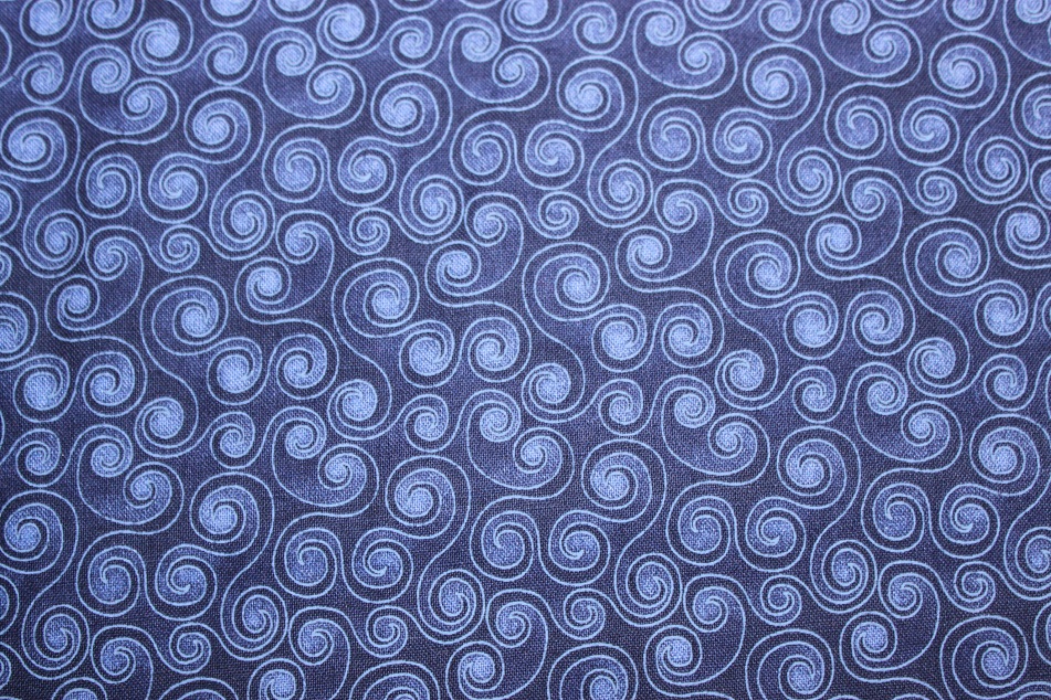 Chloe Collection - Swirls Tone-On-Tone Dark Blue - Click Image to Close